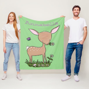 Cute happy baby hert cartoon illustratie fleece deken