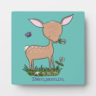 Cute happy baby hert cartoon illustratie fotoplaat