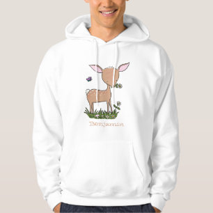 Cute happy baby hert cartoon illustratie hoodie