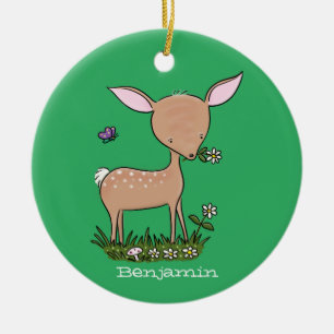 Cute happy baby hert cartoon illustratie keramisch ornament
