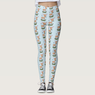 Cute happy baby hert cartoon illustratie leggings