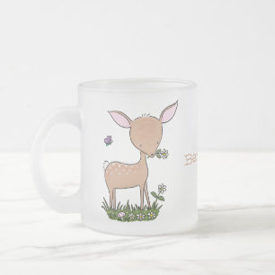 Cute happy baby hert cartoon illustratie matglas koffiemok