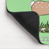 Cute happy baby hert cartoon illustratie muismat (Hoek)