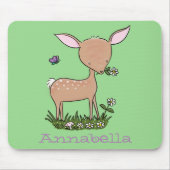 Cute happy baby hert cartoon illustratie muismat (Voorkant)