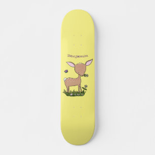 Cute happy baby hert cartoon illustratie persoonlijk skateboard
