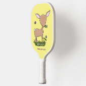 Cute happy baby hert cartoon illustratie pickleball paddle (Links)