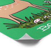 Cute happy baby hert cartoon illustratie poster (Hoek)