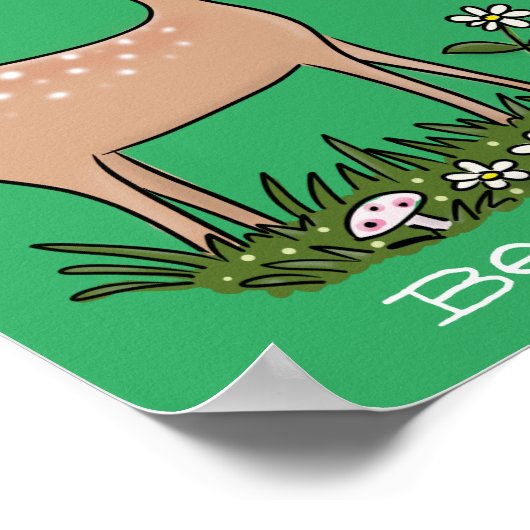 Cute happy baby hert cartoon illustratie poster (Hoek)