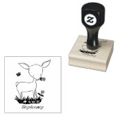 Cute happy baby hert cartoon illustratie rubberstempel (Gestempeld)