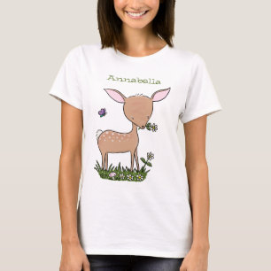Cute happy baby hert cartoon illustratie t-shirt