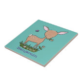 Cute happy baby hert cartoon illustratie tegeltje (Zijkant)