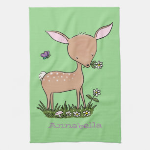 Cute happy baby hert cartoon illustratie theedoek