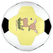 Cute happy baby hert cartoon illustratie voetbal (Gedraaid)