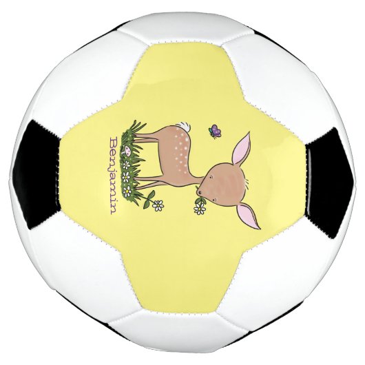 Cute happy baby hert cartoon illustratie voetbal (Gedraaid)