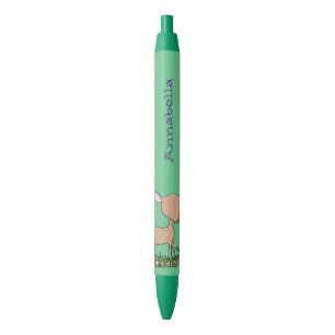 Cute happy baby hert cartoon illustratie zwarte inkt pen
