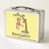 Cute happy baby orangutan cartoon illustratie (Achterkant)