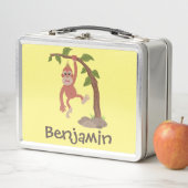 Cute happy baby orangutan cartoon illustratie (In situ)