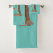 Cute happy baby orangutan cartoon illustratie bad handdoek (Insitu)