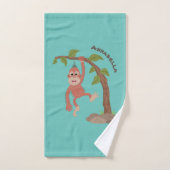 Cute happy baby orangutan cartoon illustratie bad handdoek (Handdoek)