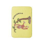 Cute happy baby orangutan cartoon illustratie badmat (Voorkant Verticaal)