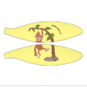 Cute happy baby orangutan cartoon illustratie basketbal (Panelen)