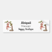 Cute happy baby orangutan cartoon illustratie bumpersticker (Voorkant)