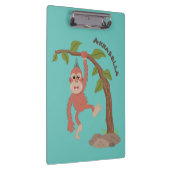 Cute happy baby orangutan cartoon illustratie klembord (Rechts)