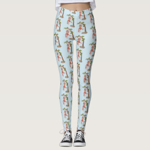 Cute happy baby orangutan cartoon illustratie leggings