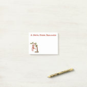 Cute happy baby orangutan cartoon illustratie post-it® notes (Op bureau)