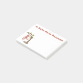 Cute happy baby orangutan cartoon illustratie post-it® notes (Schuin)