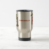 Cute happy baby orangutan cartoon illustratie reisbeker (Center)