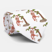 Cute happy baby orangutan cartoon illustratie stropdas (Opgerold)