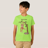 Cute happy baby orangutan cartoon illustratie t-shirt (Voorkant volledig)