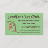 Cute happy baby orangutan cartoon illustratie visitekaartje (Voorkant)