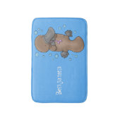Cute happy baby platypus cartoon illustratie badmat (Voorkant Verticaal)