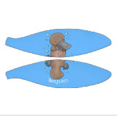 Cute happy baby platypus cartoon illustratie basketbal (Panelen)