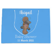 Cute happy baby platypus cartoon illustratie groot cadeauzakje (Voorkant)