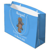 Cute happy baby platypus cartoon illustratie groot cadeauzakje (Achterkant Gekanteld)