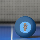 Cute happy baby platypus cartoon illustratie pingpongbal (Net)