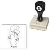 Cute happy baby platypus cartoon illustratie rubberstempel (Gestempeld)