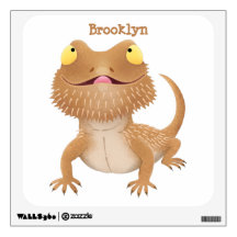 Cute happy bebaarzen dradenhagedis cartoon