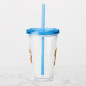 Cute happy bebaarzen dradenhagedis cartoon acryl drinkbeker (Rechts)