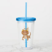 Cute happy bebaarzen dradenhagedis cartoon acryl drinkbeker (Voorkant)