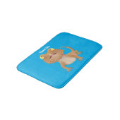 Cute happy bebaarzen dradenhagedis cartoon badmat (Gekanteld)
