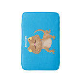 Cute happy bebaarzen dradenhagedis cartoon badmat (Voorkant Verticaal)