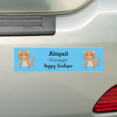 Cute happy bebaarzen dradenhagedis cartoon bumpersticker (Op auto)