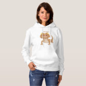 Cute happy bebaarzen dradenhagedis cartoon hoodie (Voorkant volledig)