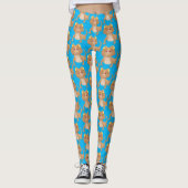 Cute happy bebaarzen dradenhagedis cartoon leggings (Voorkant)