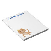 Cute happy bebaarzen dradenhagedis cartoon notitieblok (Schuin)