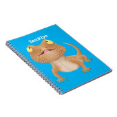 Cute happy bebaarzen dradenhagedis cartoon notitieboek (Rechterzijde)